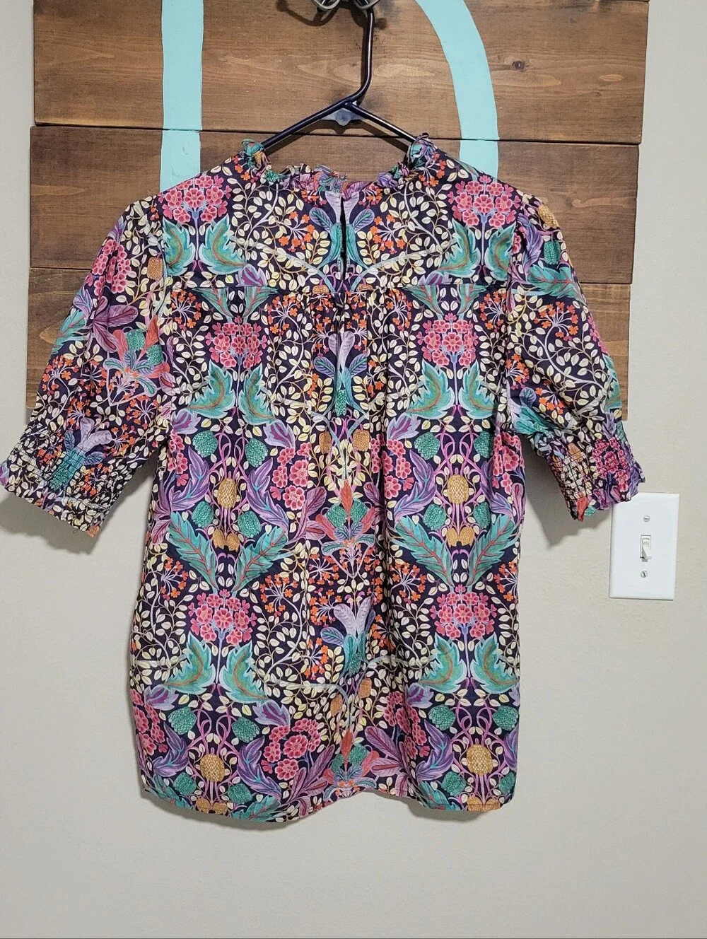 J. Crew Floral Puff-Sleeve Blouse in Liberty Elm House Floral Fabric Size Medium